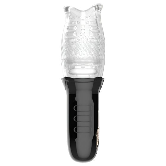 Funny Me Bellucci 360 - Rotating Vibrating Masturbator (Clear-Black)