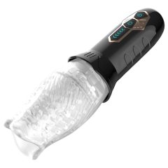   Funny Me Bellucci 360 - Rotating Vibrating Masturbator (Clear-Black)