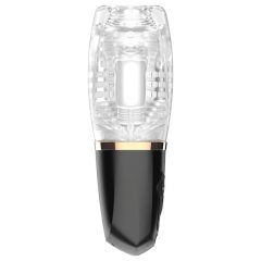   Funny Me Rocket Cup - Suction & Vibration Masturbator (Transparent-Black)