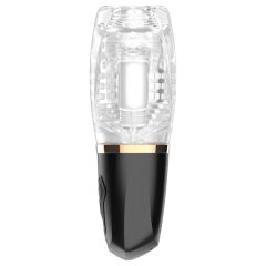   Funny Me Rocket Cup - Suction & Vibration Masturbator (Transparent-Black)