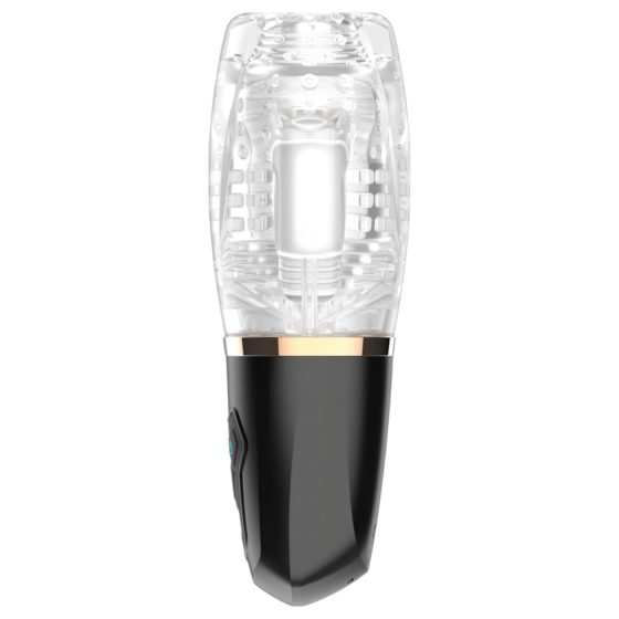 Funny Me Rocket Cup - Suction & Vibration Masturbator (Transparent-Black)