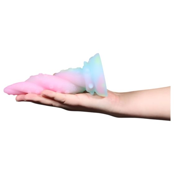 Kraken - Twisted Tentacle Dildo - 18 cm (Rainbow)