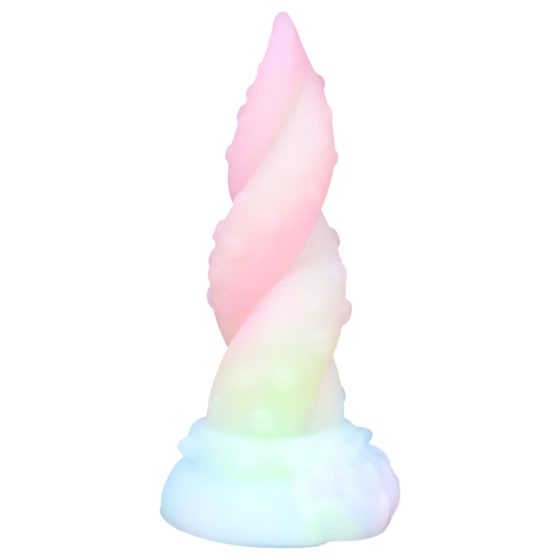 Kraken - Twisted Tentacle Dildo - 18 cm (Rainbow)