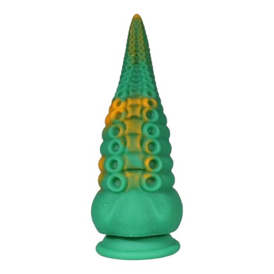 Octopuss - Suction Cup Tentacle Dildo - 21 cm (Green-Yellow)