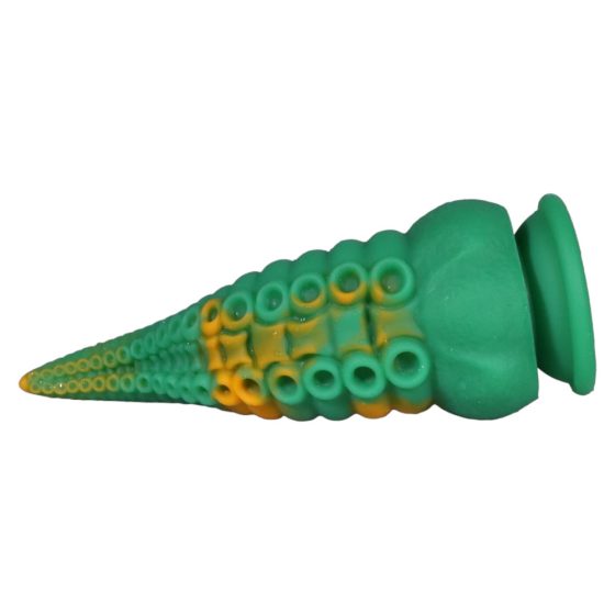 Octopuss - Suction Cup Tentacle Dildo - 21 cm (Green-Yellow)