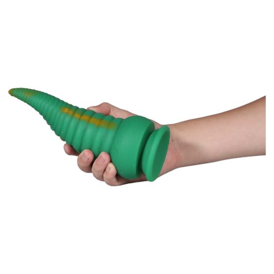 Octopuss - Suction Cup Tentacle Dildo - 21 cm (Green-Yellow)