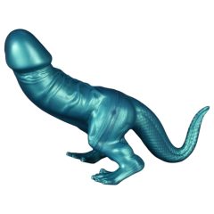 Toppedmonster - dinosaur silicone dildo - 26 cm (turquoise)