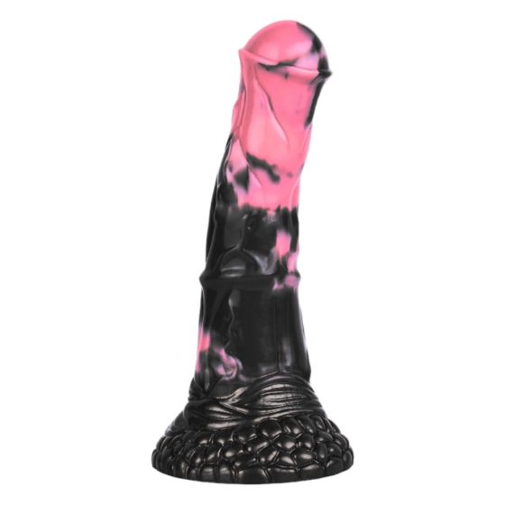 Black-Pink Silicone Horse Dildo - 18cm