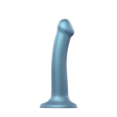   Metallic Shine M Strap-on - Skin-Friendly Dildo (Metallic Blue)