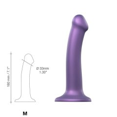   Strap-on-me Metallic Shine M - Skin-Friendly Dildo (Metallic Purple)