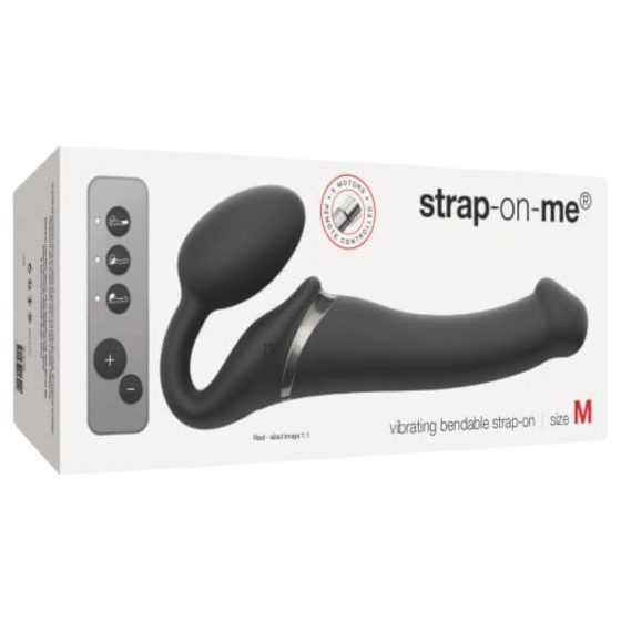 Strap-on-me M - Attachable Vibrator - Medium (Black)