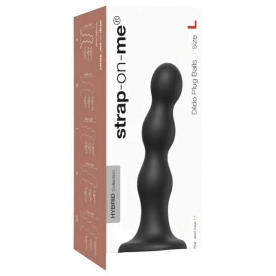 Strap-on-me Balls L - Ball-based Dildo with Base (Black)