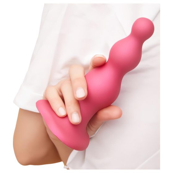 Strap-on-me Beads S - Beaded Dildo with Base (Pink)