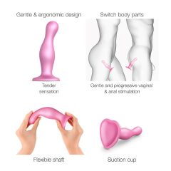 Wavy Stand-alone Dildo (Pink)