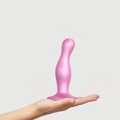 Strap-on-me Curvy M - Wavy Dildo with Base (Pink)