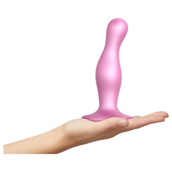 Strap-on-me Curvy M - Wavy Dildo with Base (Pink)