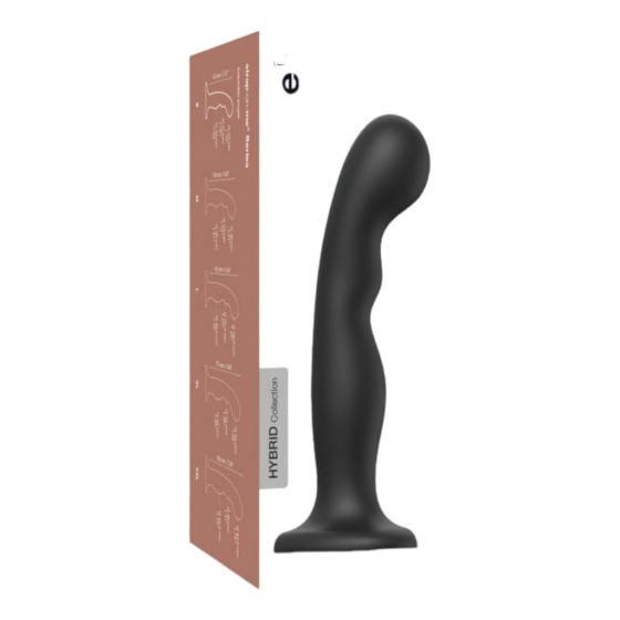 P&G L - Curved, Suction Cup Dildo (Black)