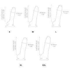   Strap-on-me M - Double-layered, Suction Cup Realistic Dildo (Natural)