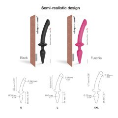   Strap-on-Me Switch Semi-Realistic XXL - 2-in-1 Silicone Dildo (Black)