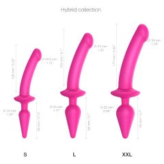   Strap-on-me Switch Semi-Realistic S - 2-in-1 Silicone Dildo (Pink)