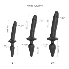   Strap-on-me Switch Realistic S - 2-in-1 Silicone Dildo (Black)