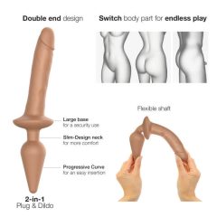   Strap-on-me Switch Realistic L - 2in1 Silicone Dildo (Natural)