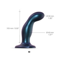 Strap-on-me Snaky M - Curved Anal Dildo (Metal Blue)