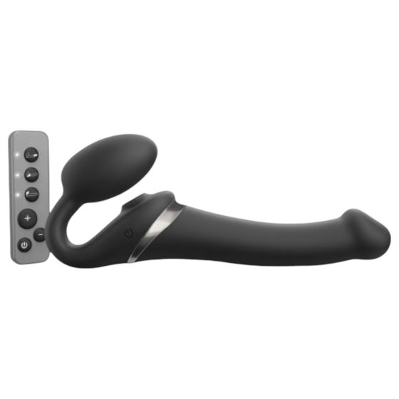 Strap-on-me M - Air Wave Strap-on Vibrator - Medium (Black)