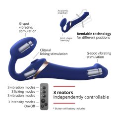 Strap-on-me L - Attachable Air Wave Vibrator - Large (Blue)