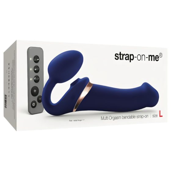 Strap-on-me L - Attachable Air Wave Vibrator - Large (Blue)