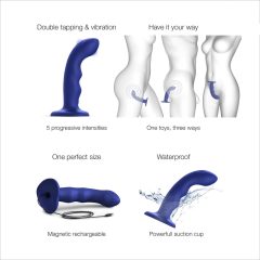 Strap-on-Me - Waterproof, Pulsating G-Spot Vibrator (Blue)