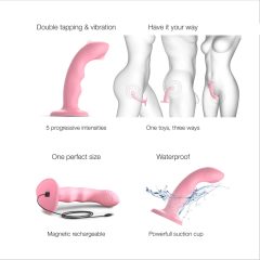 Strap-on-me M - Waterproof G-spot Vibrator (Pink)