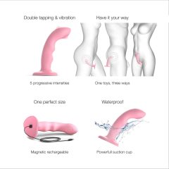 Strap-on-me M - waterproof, pulsating G-spot vibrator (pink)