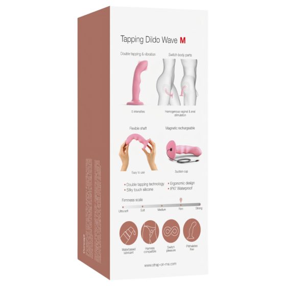 Strap-on-me M - Waterproof G-spot Vibrator (Pink)