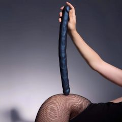 Strap-on-me - double dildo (metallic blue)