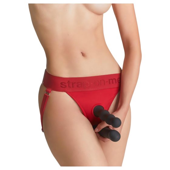 Strap-on compatible underwear - XS-XXL (red)