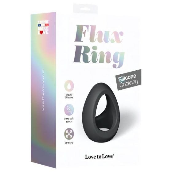 Love to Love Flux Silicone Cock Ring (Black)