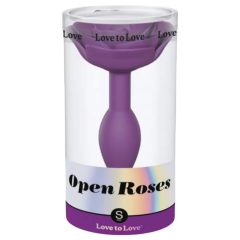 Love to Love Open Roses S - silicone anal plug (purple)