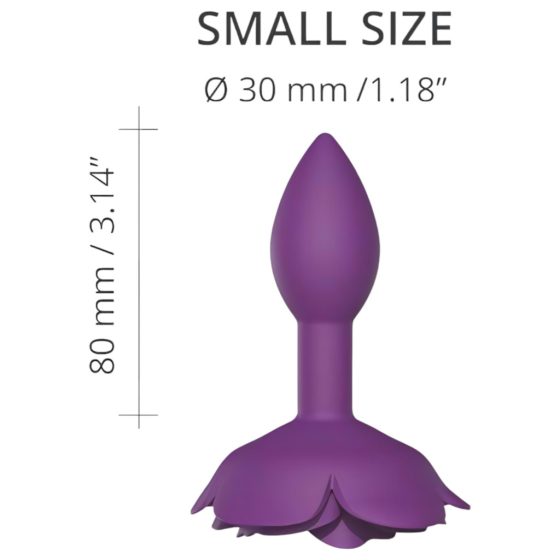 Love to Love Open Roses S - Silicone Anal Dildo (Purple)