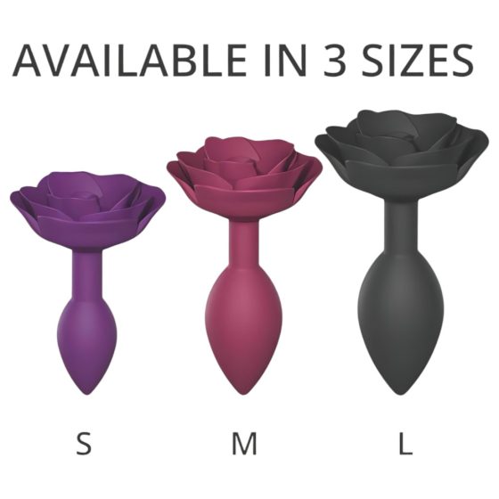 Love to Love Open Roses S - Silicone Anal Dildo (Purple)