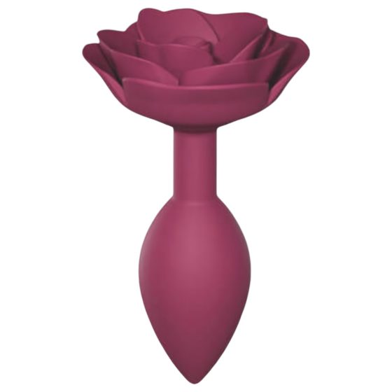 Love to Love Open Roses M - Silicone Anal Dildo (Burgundy)