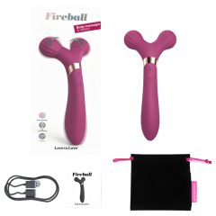   Love to Love Fireball - Rechargeable 2-in-1 Massager Vibrator (Burgundy)