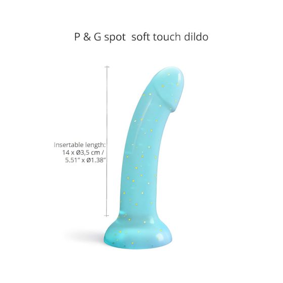 Dildolls Nightfall - Starry Dildo with Base (Turquoise)