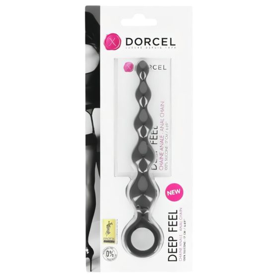 Marc Dorcel Deep Feel - Beaded Anal Dildo (Black)