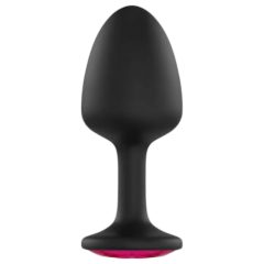 Dorcel Geisha Plug Ruby M - pink jeweled anal plug (black)