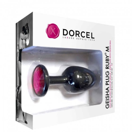 Dorcel Geisha Ruby M Plug - Pink Gem Anal Dildo (Black)