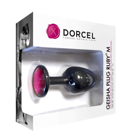 Dorcel Geisha Ruby M Plug - Pink Gem Anal Dildo (Black)