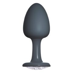   Dorcel Geisha Diamond Plug L - White Stone Anal Dildo (Black)