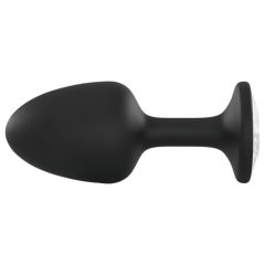   Dorcel Geisha Diamond Plug L - White Stone Anal Dildo (Black)