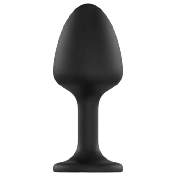 Dorcel Geisha Diamond Plug XL - Anal Dildo with White Stone (Black)